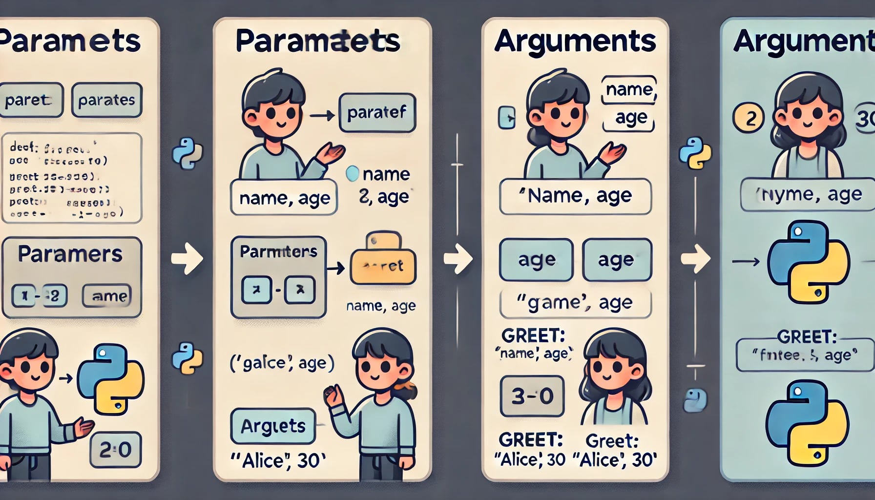 Function Parameters vs Arguments