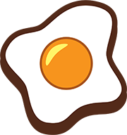 A sunny side-up egg drawing — ShellShockers’ logo