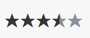 Figma: Rating indicator in display mode with half-star