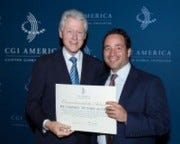 Ben Mangan with Bill Clinton at CGI America 2013