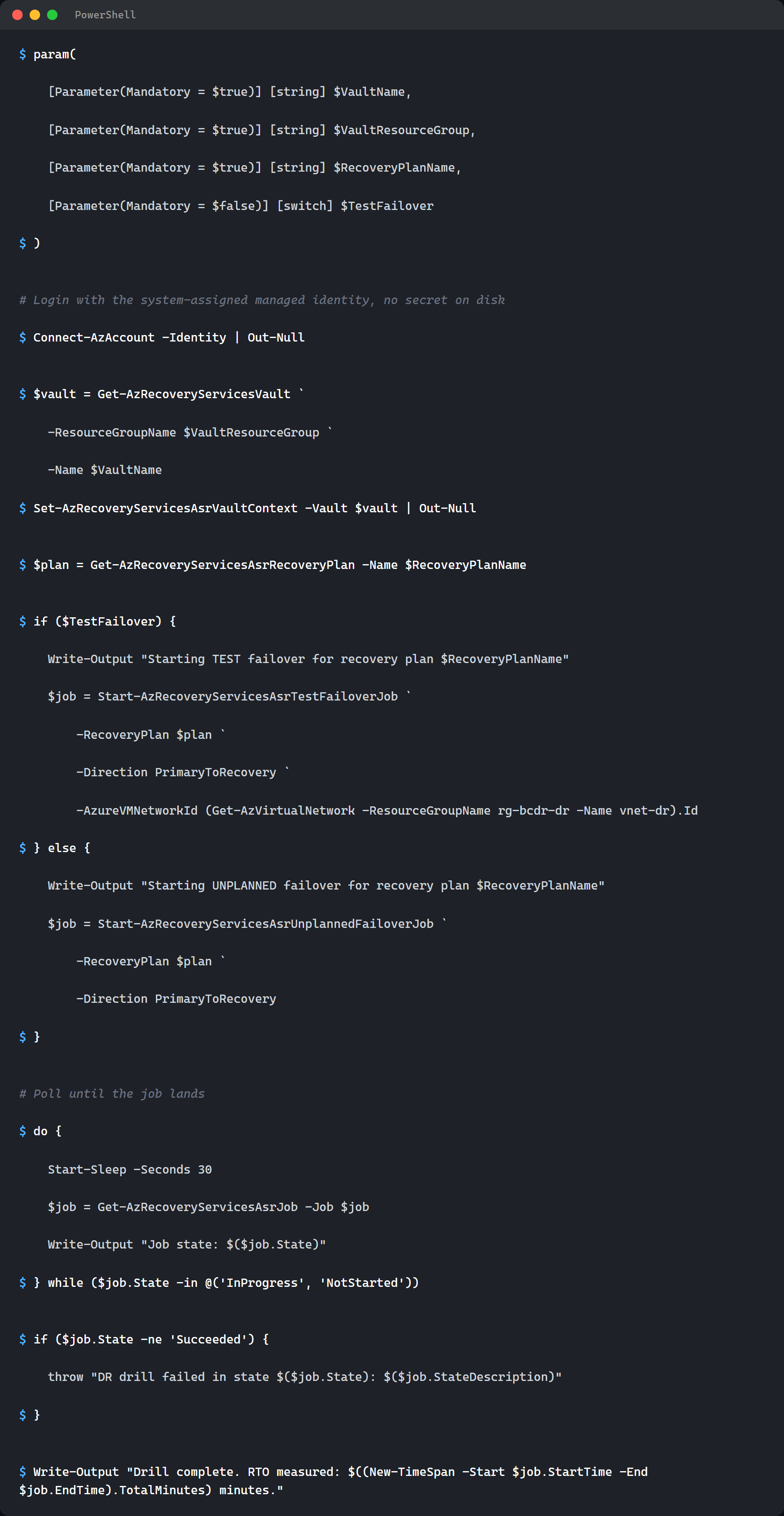 AZURE PROJECT: Disaster recovery automation with Azure Site Recovery, Recovery Services Vault…