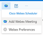 Can I add Webex to an existing Outlook meeting?