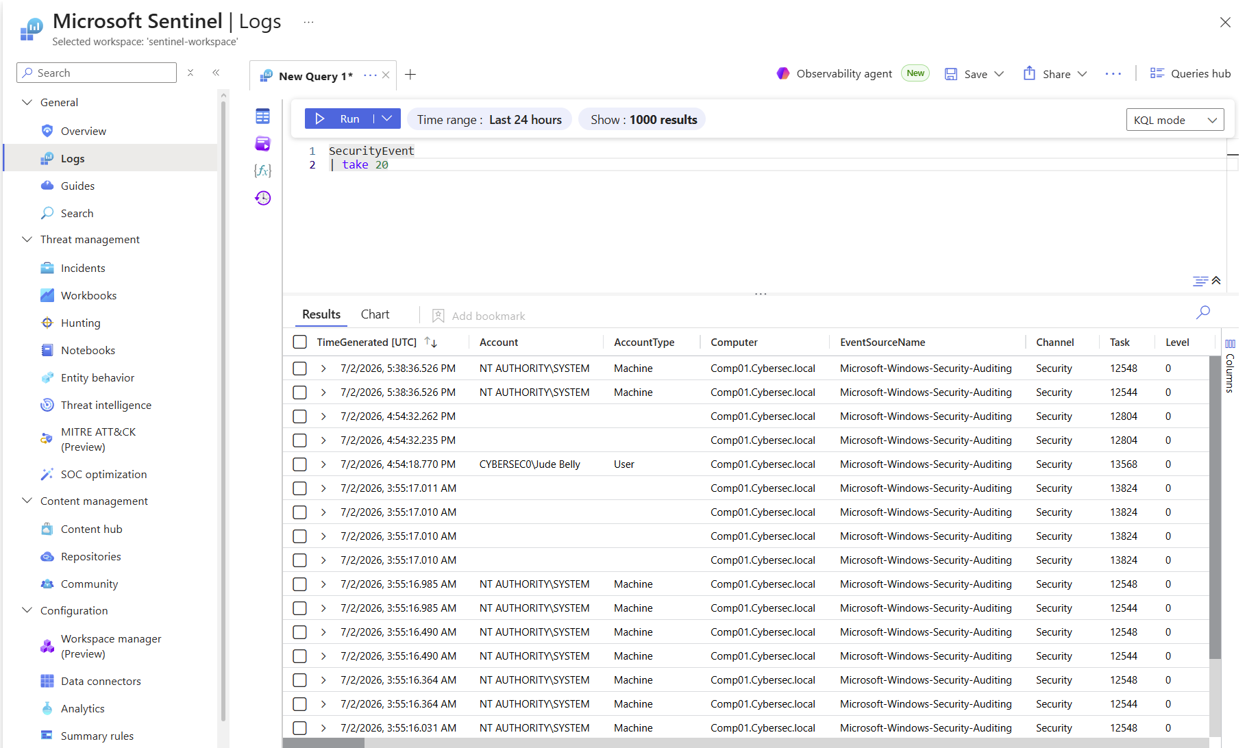 Building an End-to-End Microsoft Sentinel SOC Lab with Azure Arc, AMA, and KQL