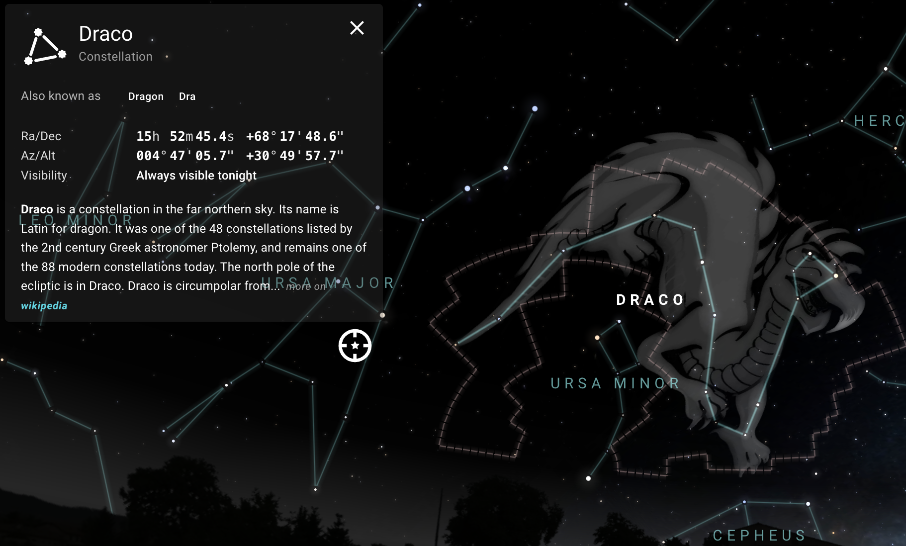 Exploring the Night Sky with Stellarium Web