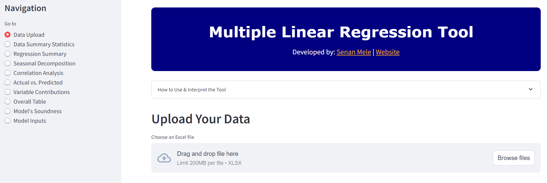 Explore the Power of Data with My Multiple Linear Regression Tool