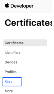 select Certificates, IDs & Profiles