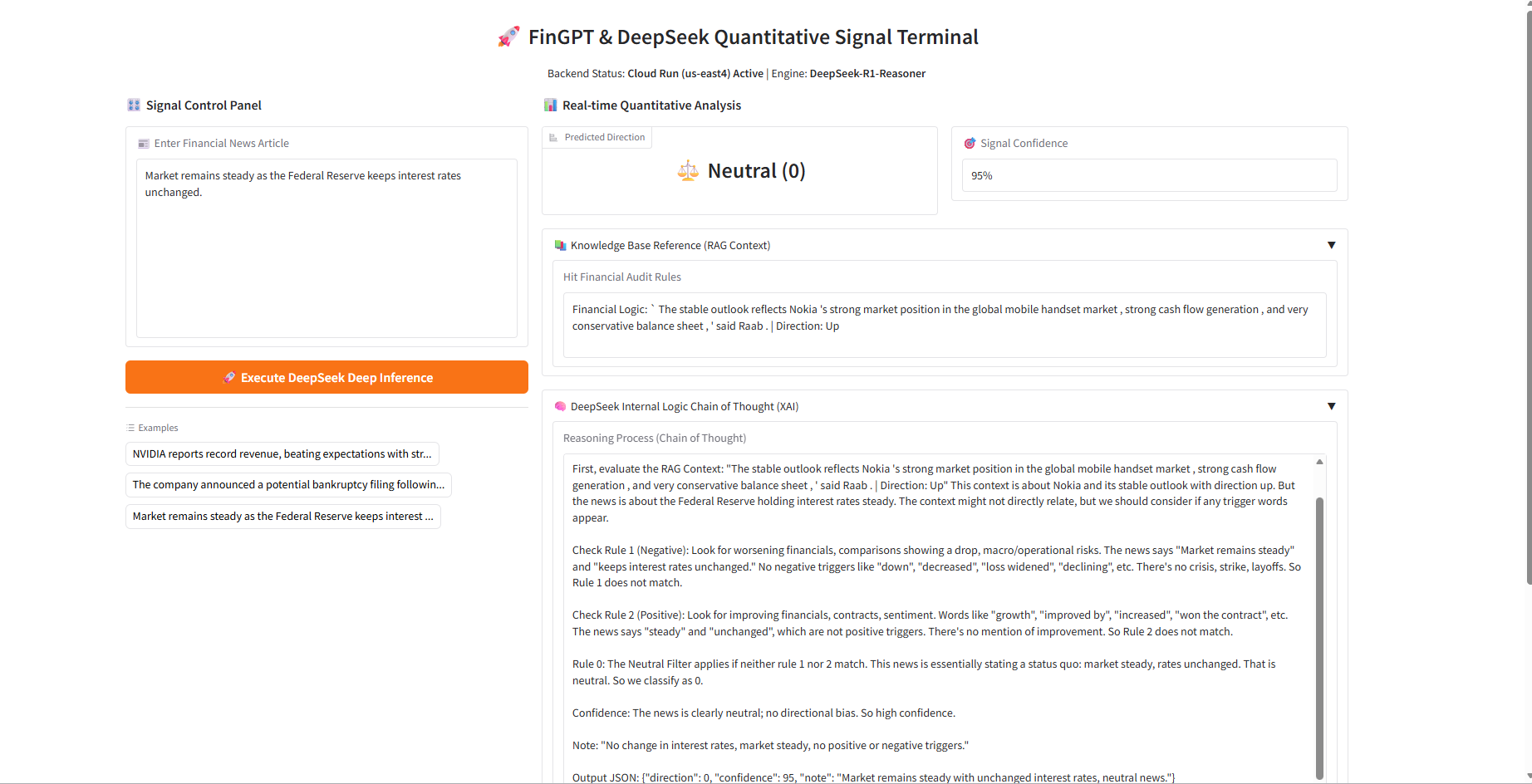 Building a Production-Ready Quant Module: RAG, DeepSeek Reasoning, and Cloud Deployment