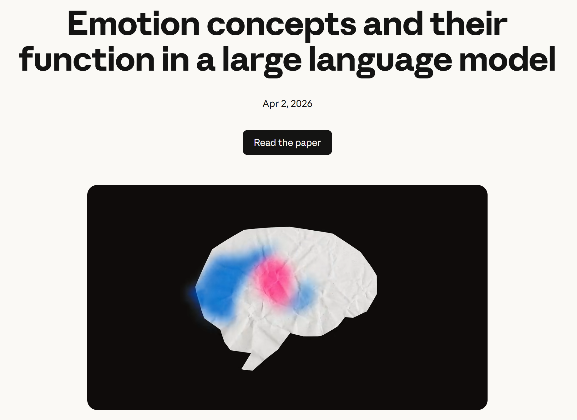 Claude and “Emotion Concepts”