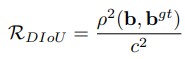 b: predicted bounding box, bt: targated bounding box