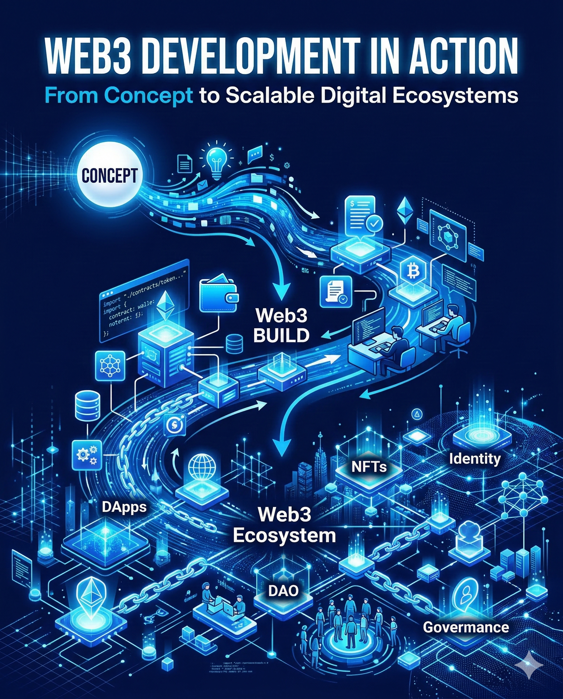Web3 Development in Action: From Concept to Scalable Digital Ecosystems