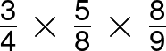 multiplying three fractions