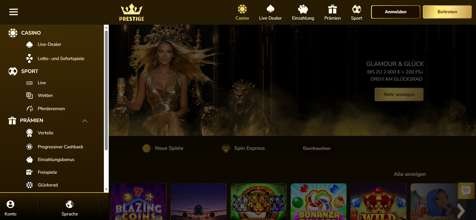 Prestige Casino Erfahrungen 2026: Der ultimative Test für deutsche Spieler — Bonus bis 2000 € + 200…