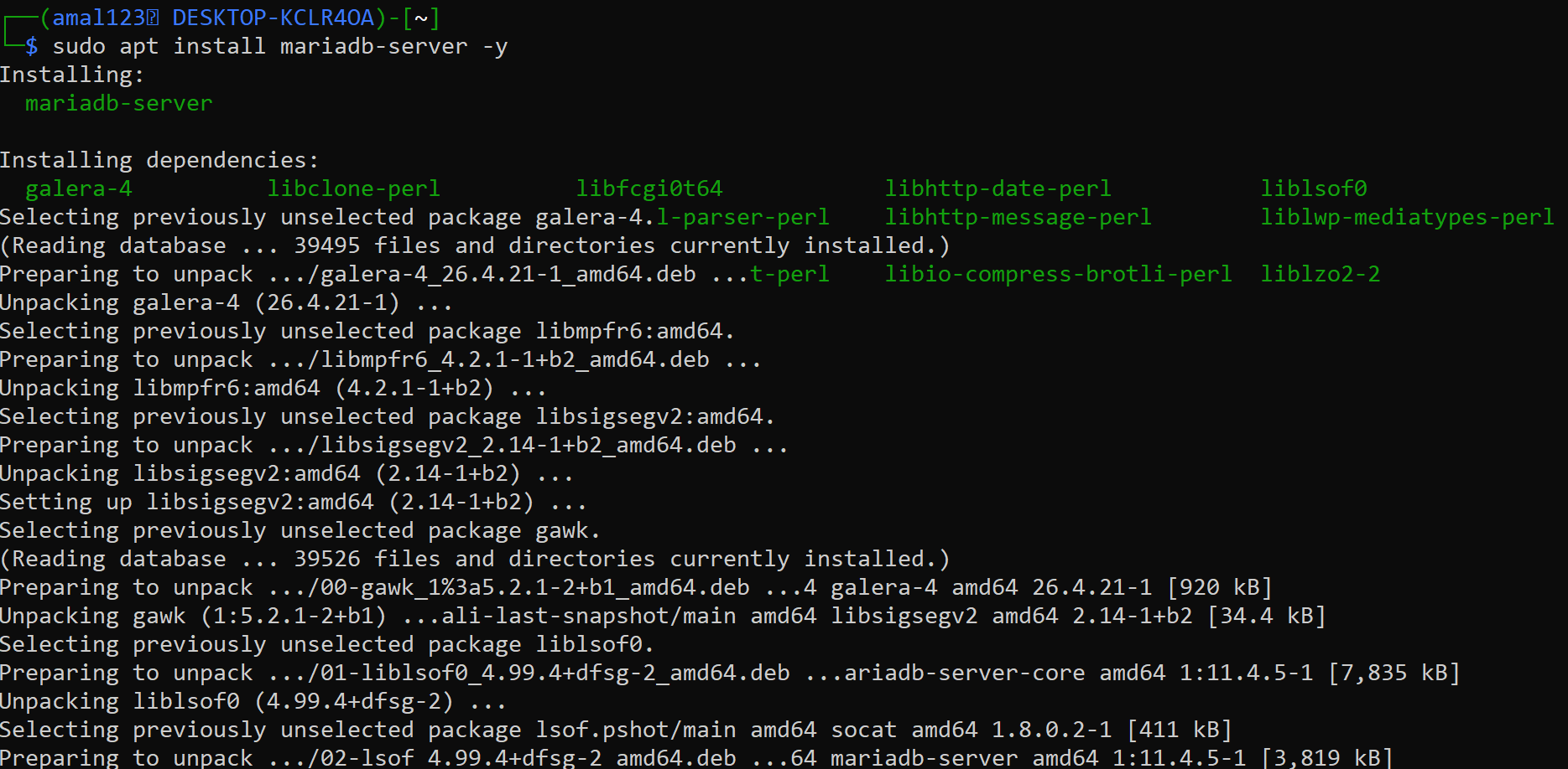 How to install mysql on kali linux wsl windows