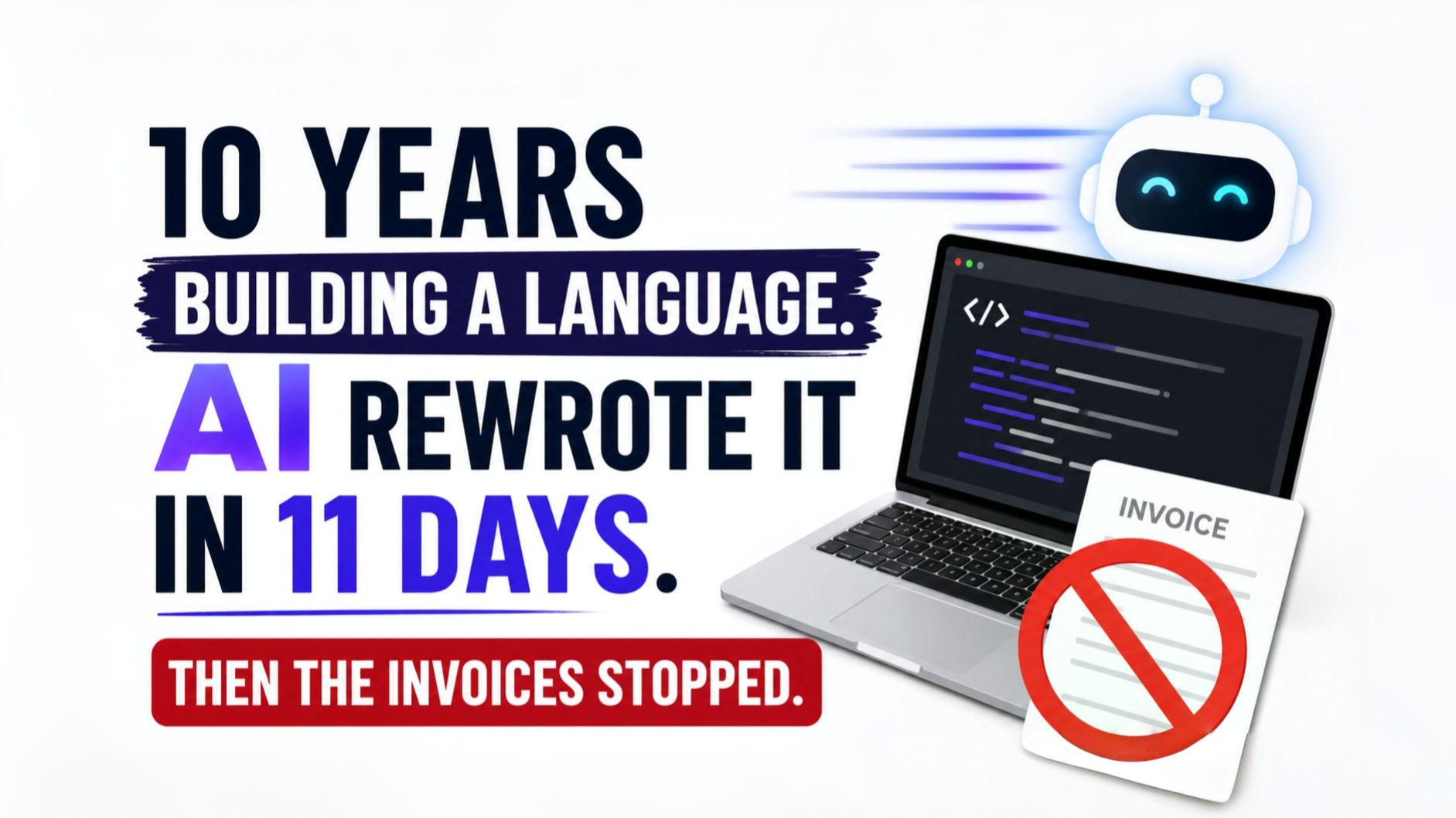 10 Years to Build the Language. 11 Days for AI to Rewrite It. Then $340,000 a Year Stopped.