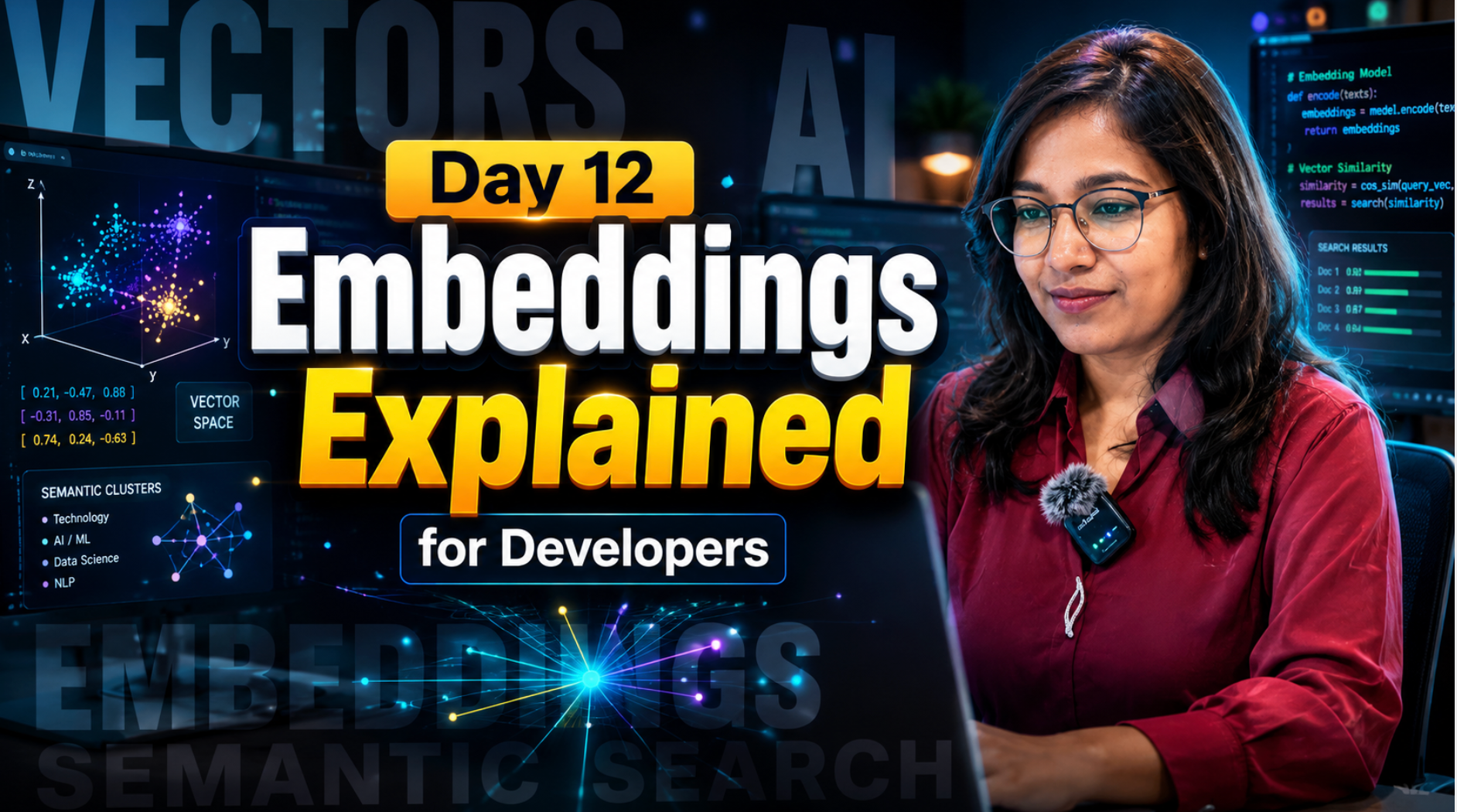 Day 12 of Becoming an AI Developer: Embeddings Explained for Developers