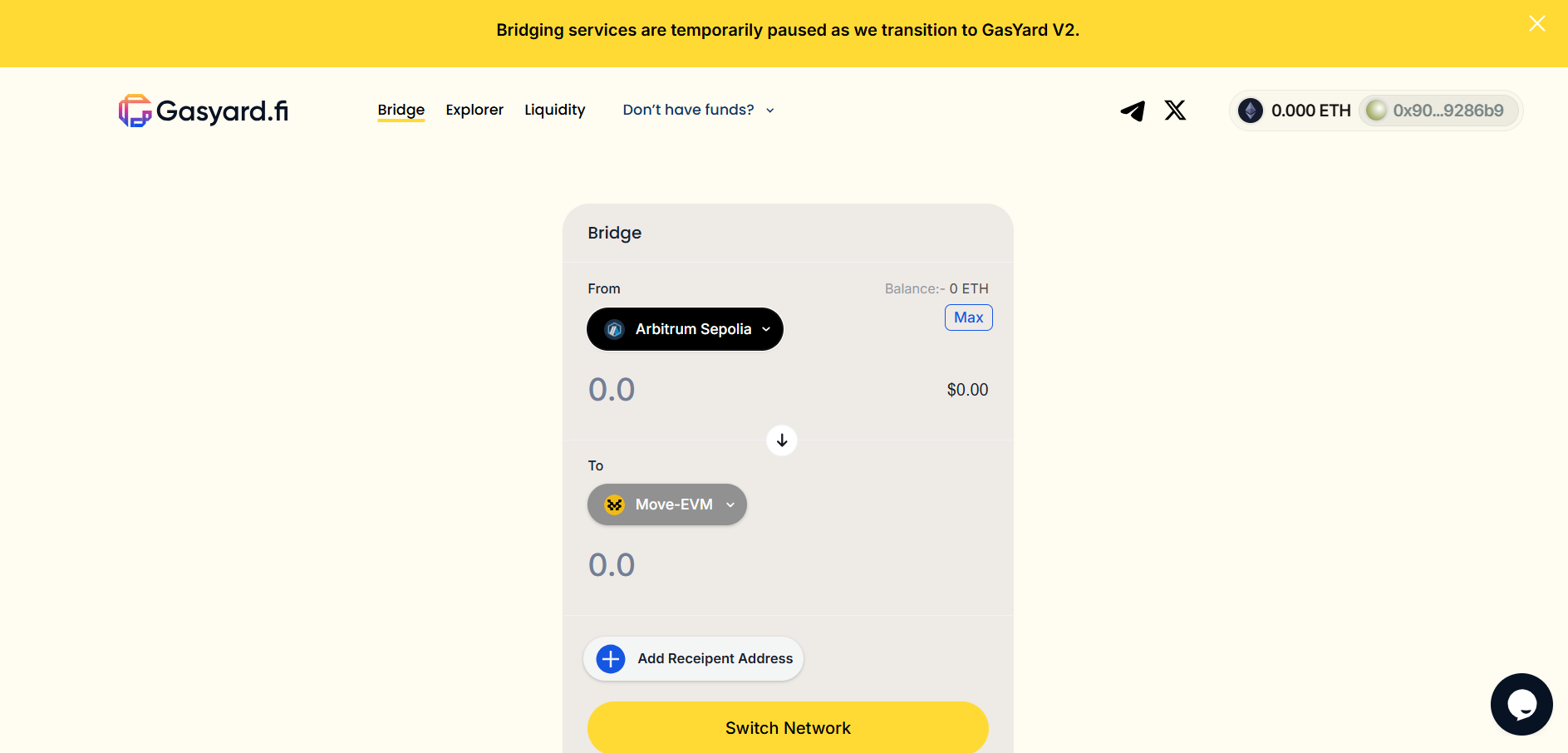 Gasyard — The Cross-Chain Bridge on Movement That Settles in Under 10 Seconds