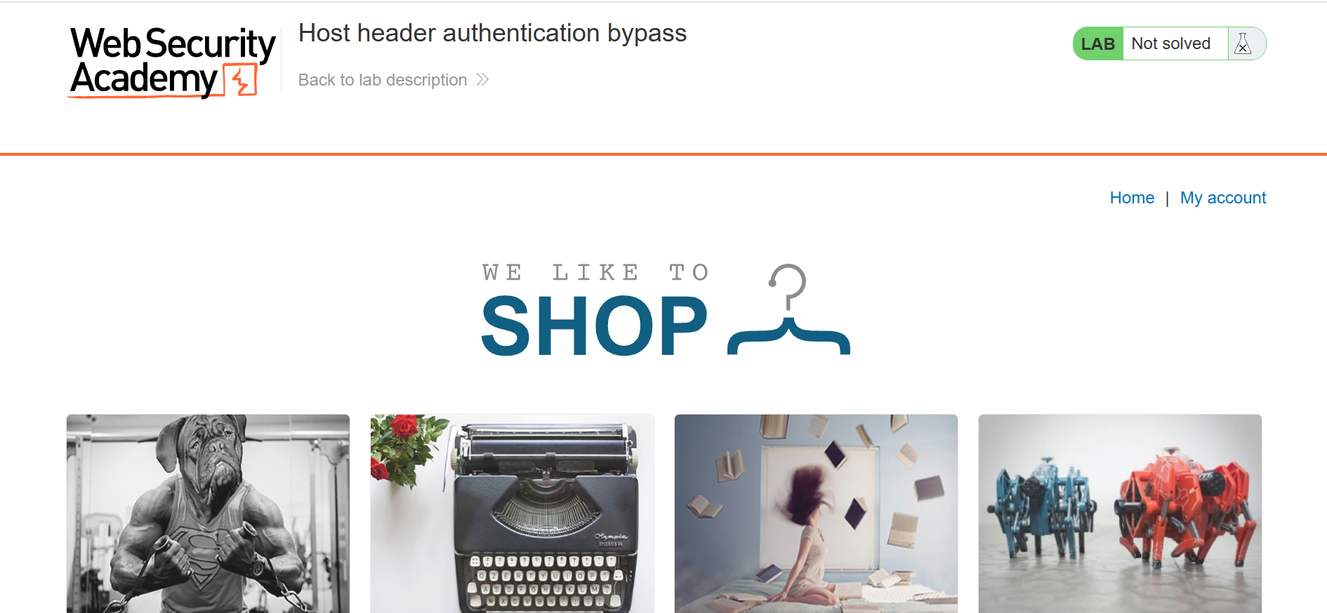 Lab: Host header authentication bypass — PortSwigger Web Security Academy