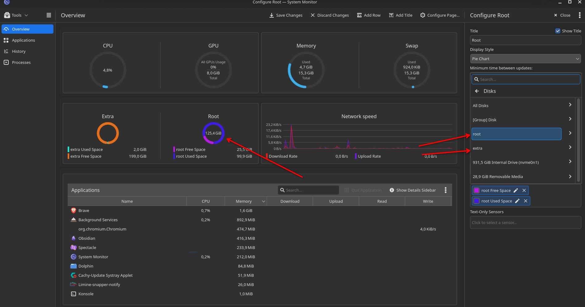 My Root Partition Vanished from KDE System Monitor — Here’s the Fix
