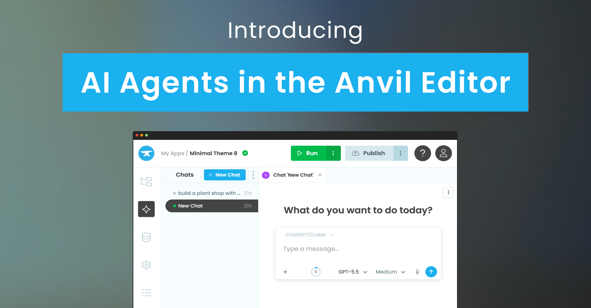 Build with AI in the Anvil Editor