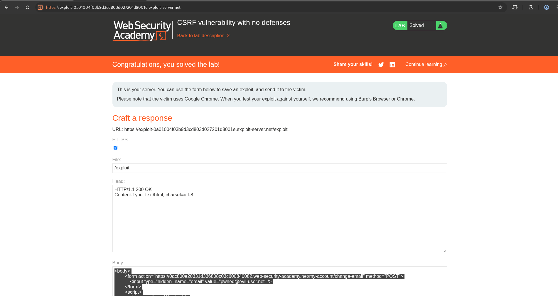 PortSwigger: CSRF Labs (part 1)
