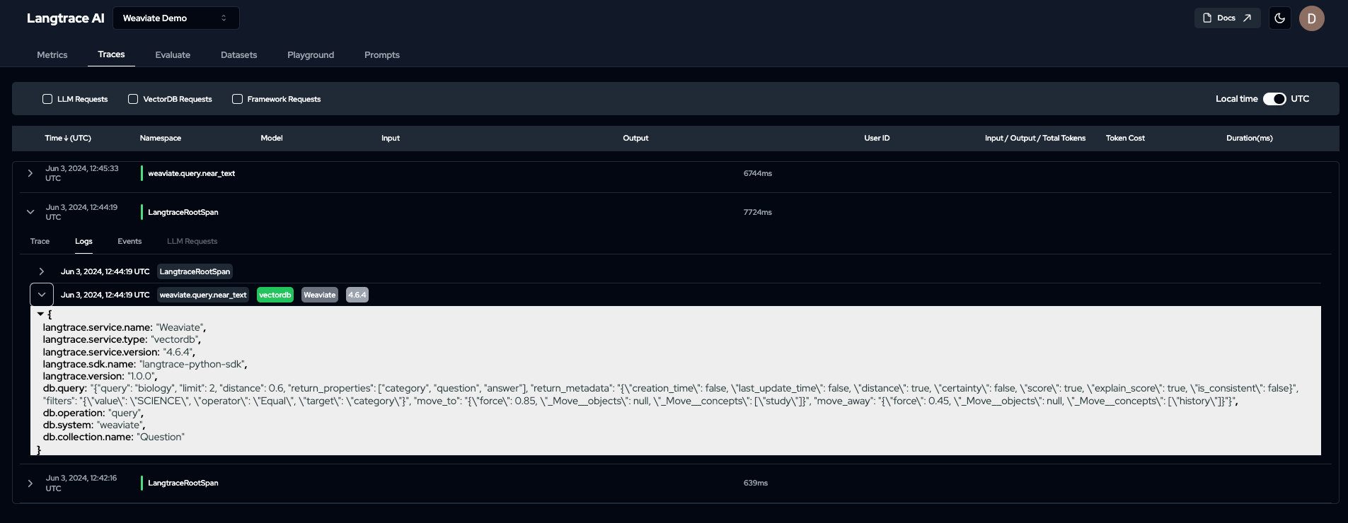 Enhancing Your Weaviate Workflow: Tracing with Langtrace