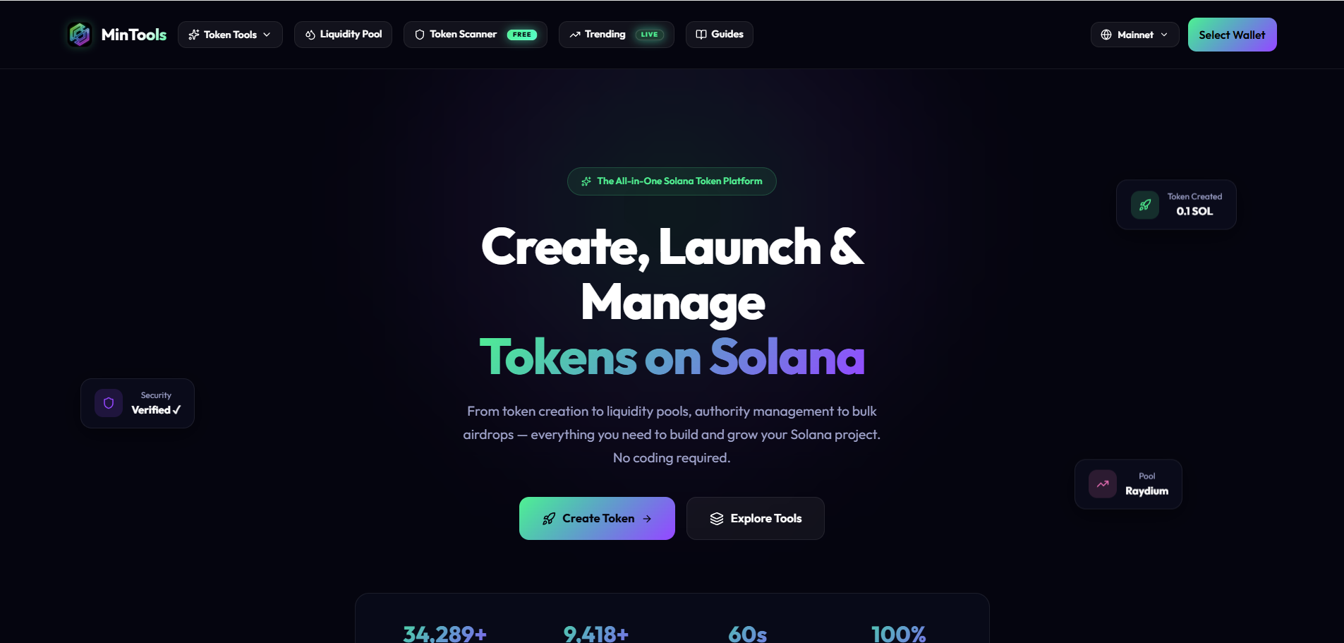 MinTools: The Ultimate No-Code Developer Suite for Solana SPL Tokens