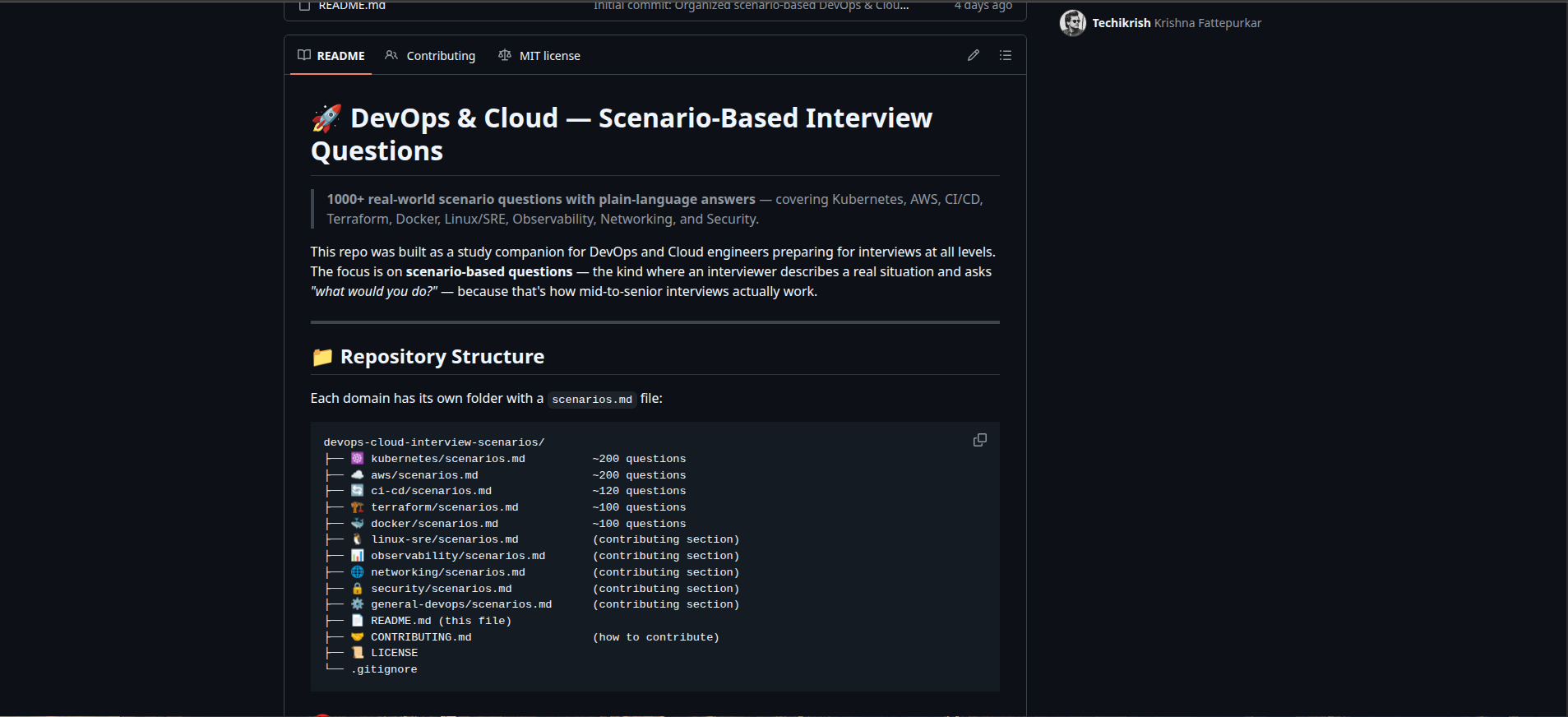 I Built a Scenario-Based DevOps & Cloud Interview Repo