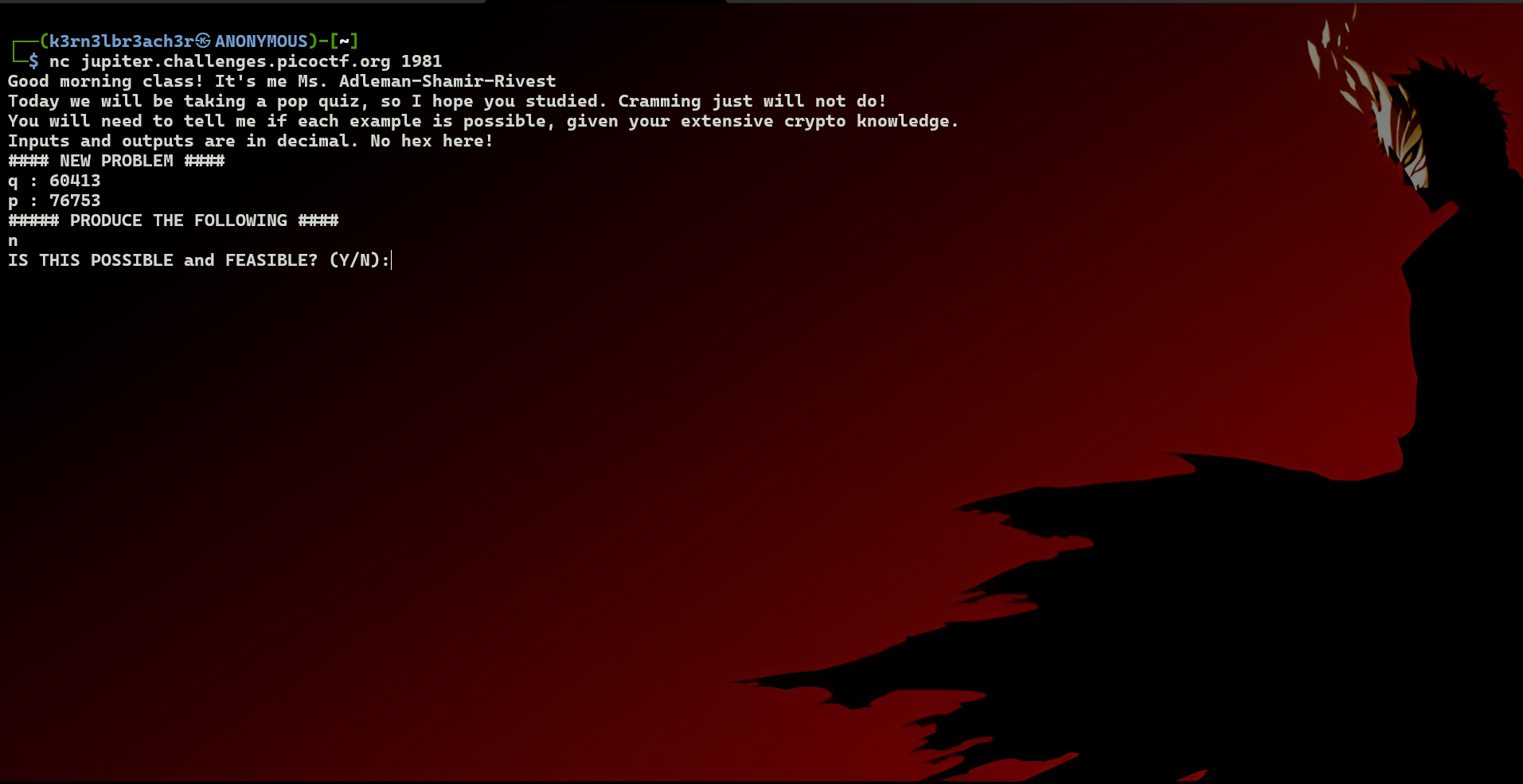 PicoCTf rsa-pop-quiz Writeup