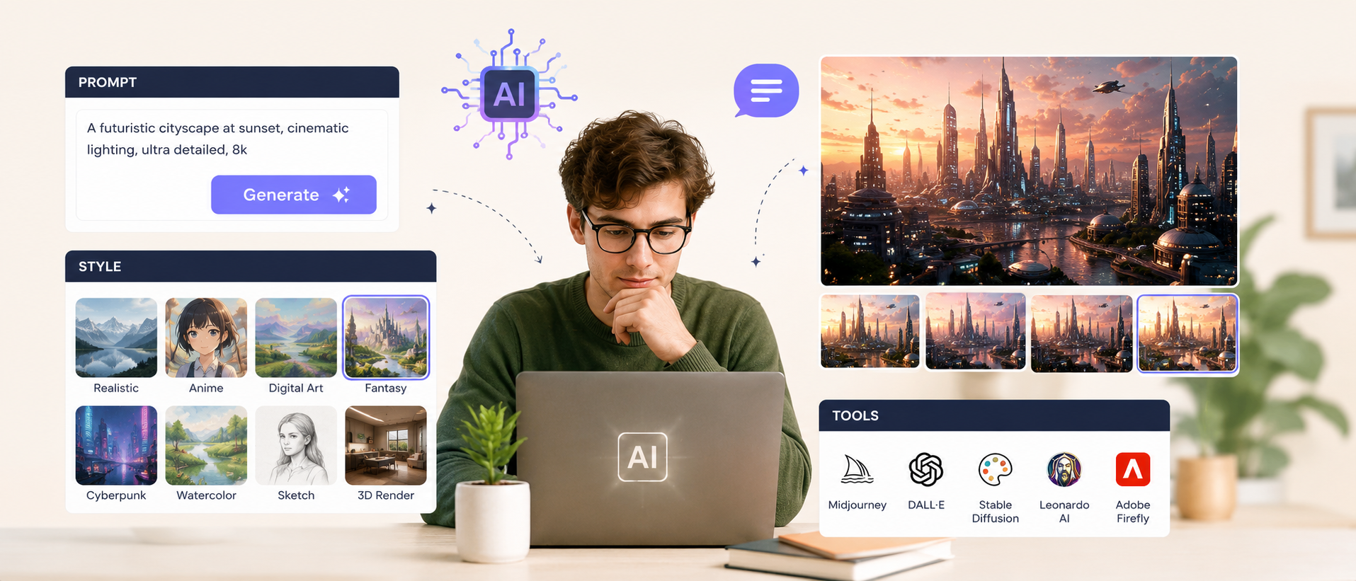 AI Image Generator Guide: Best Prompts, Styles & Tools Explained