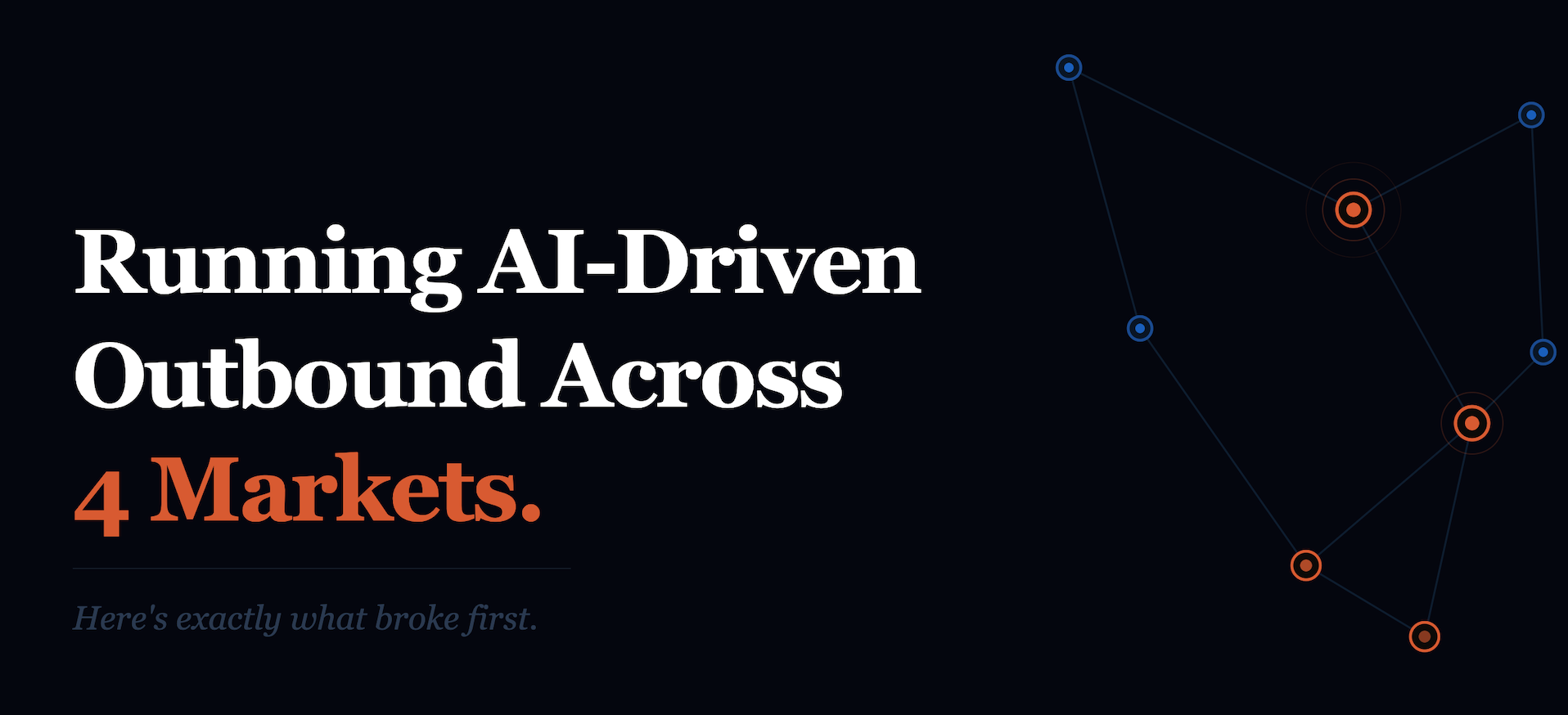 Four markets. A modern AI GTM stack. And four things that failed before results ever had a chance.