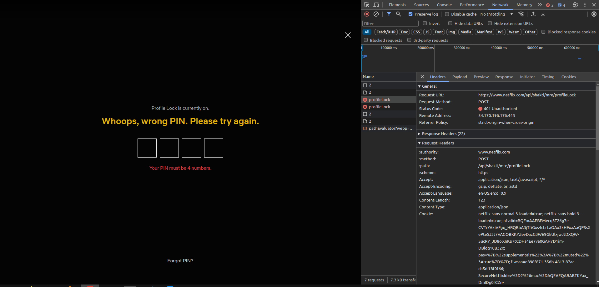 Bypassing Netflix Profile Lock