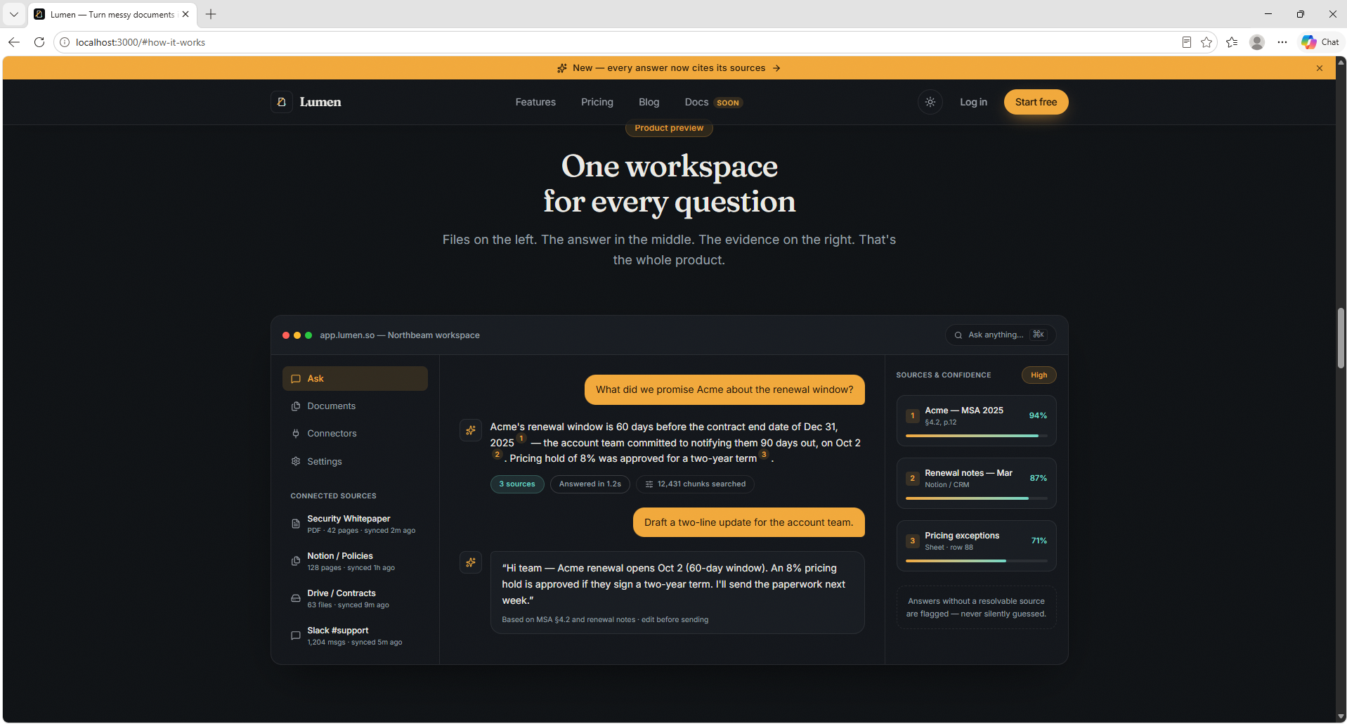 Lumen: The AI SaaS Landing Page Template That Ships in Hours