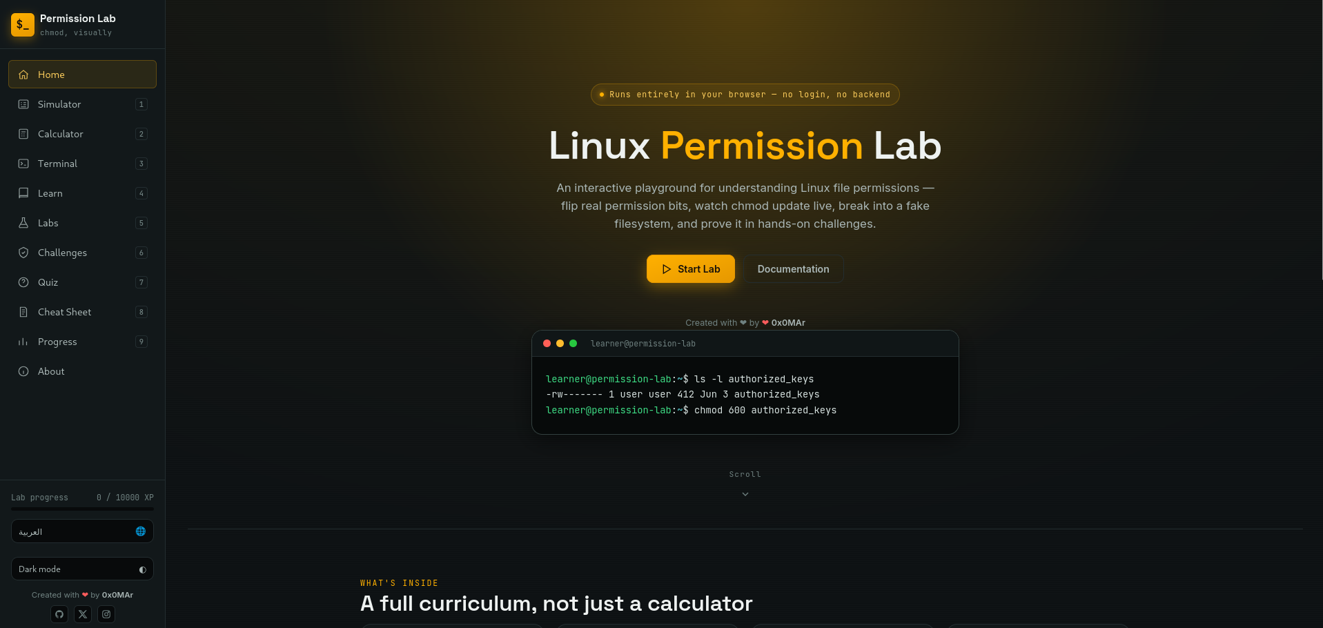 Building Linux Permission Lab: An Interactive Browser-Based Platform for Learning Linux Permissions