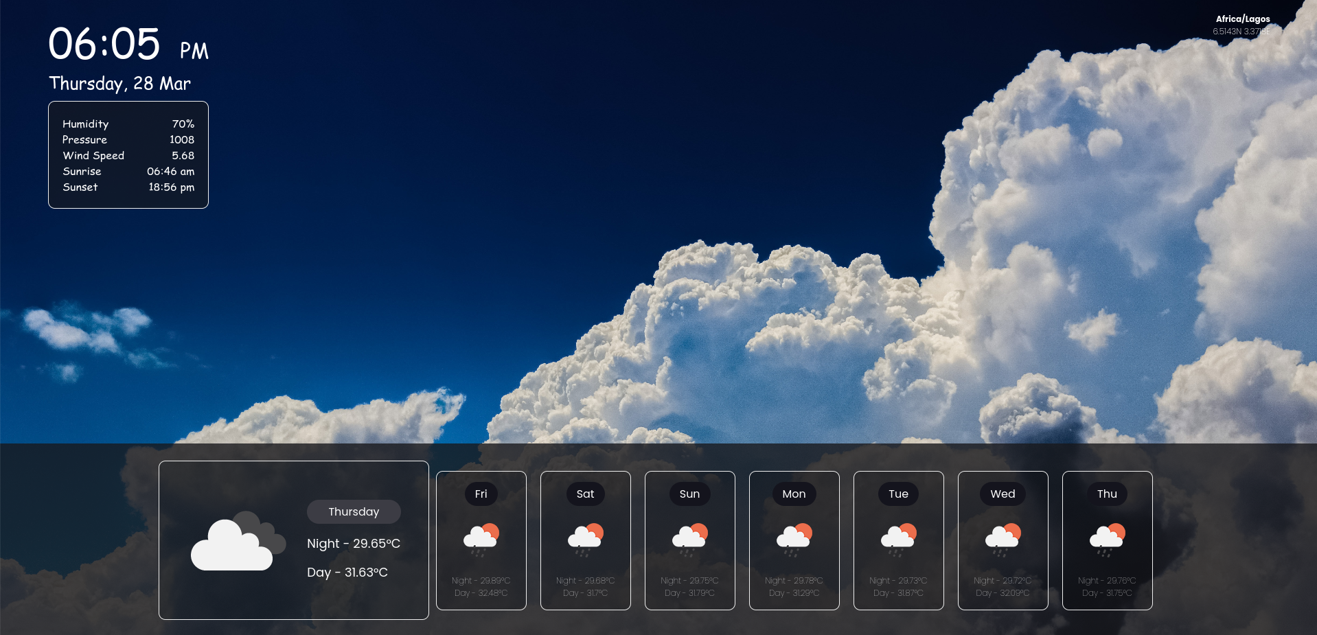 WeatherMe — The open weather API web application