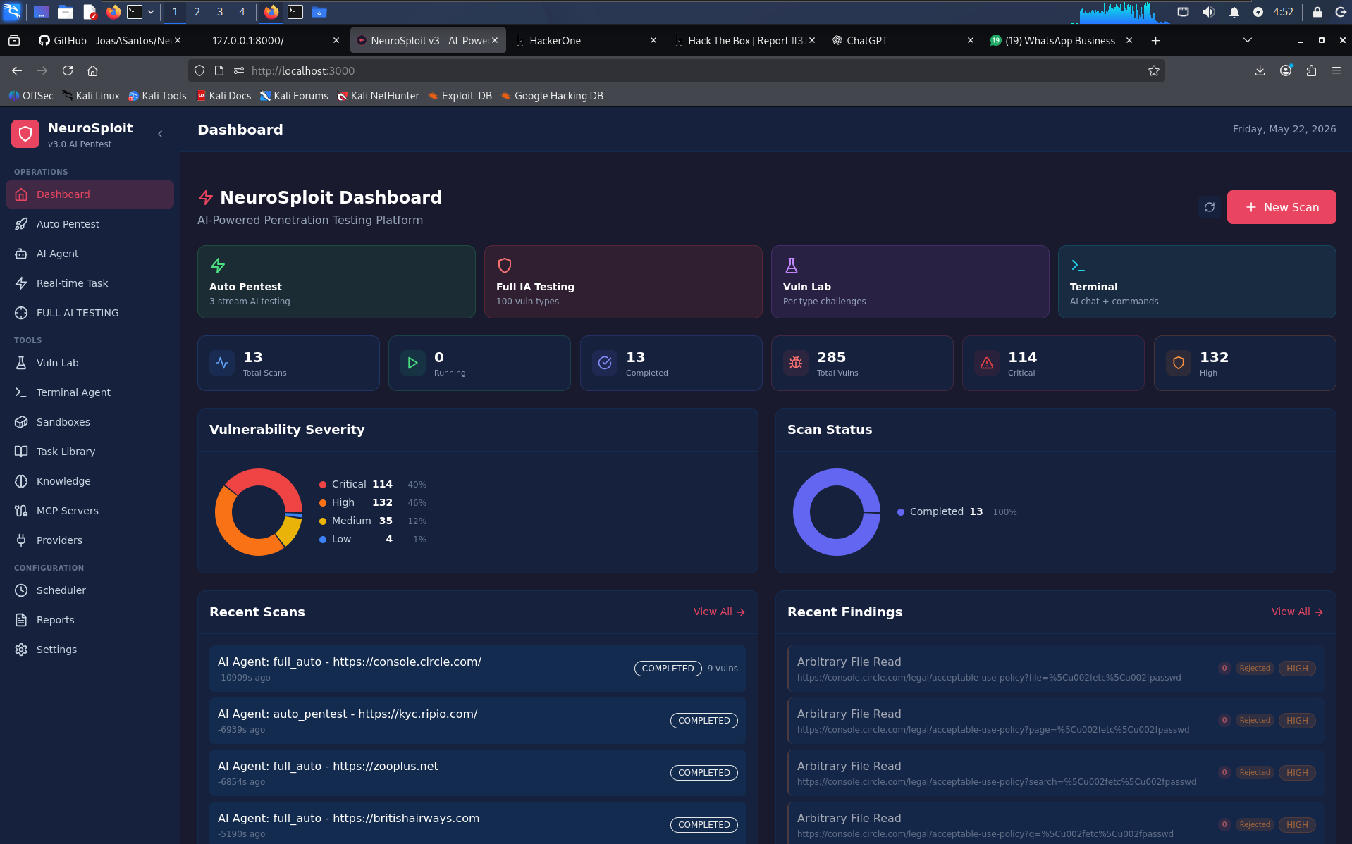 NeuroSploit AI  | Autonomous Penetration Testing Platform