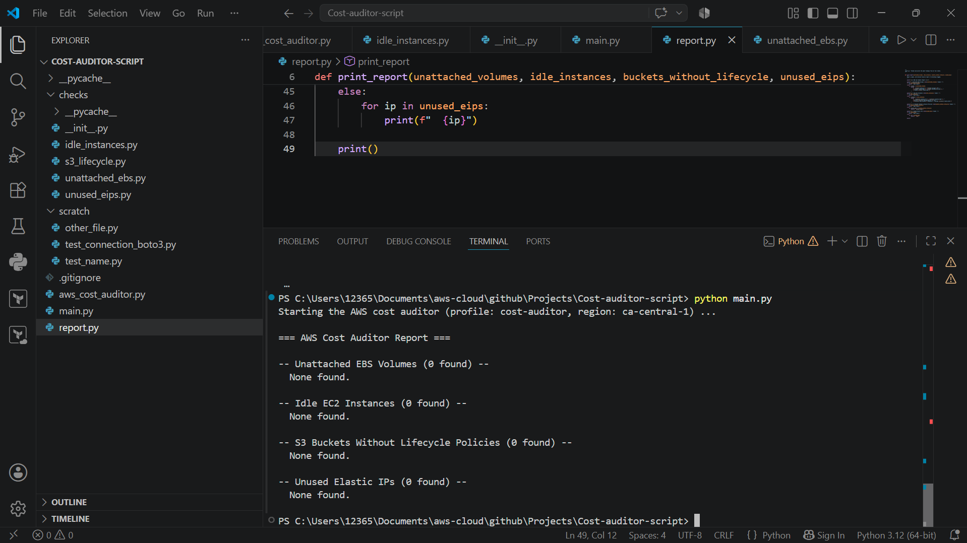 Building an AWS Cost Auditor CLI: A Case for Pagination and Read-Only-by-Default Design