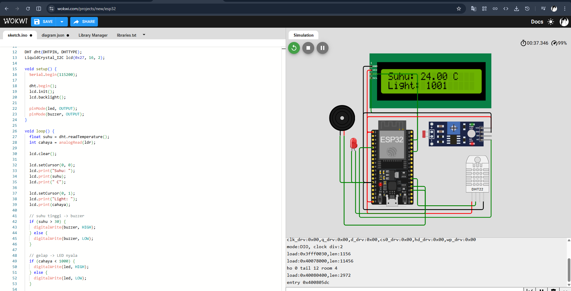 Smart Room Monitoring & Alert System Berbasis ESP32