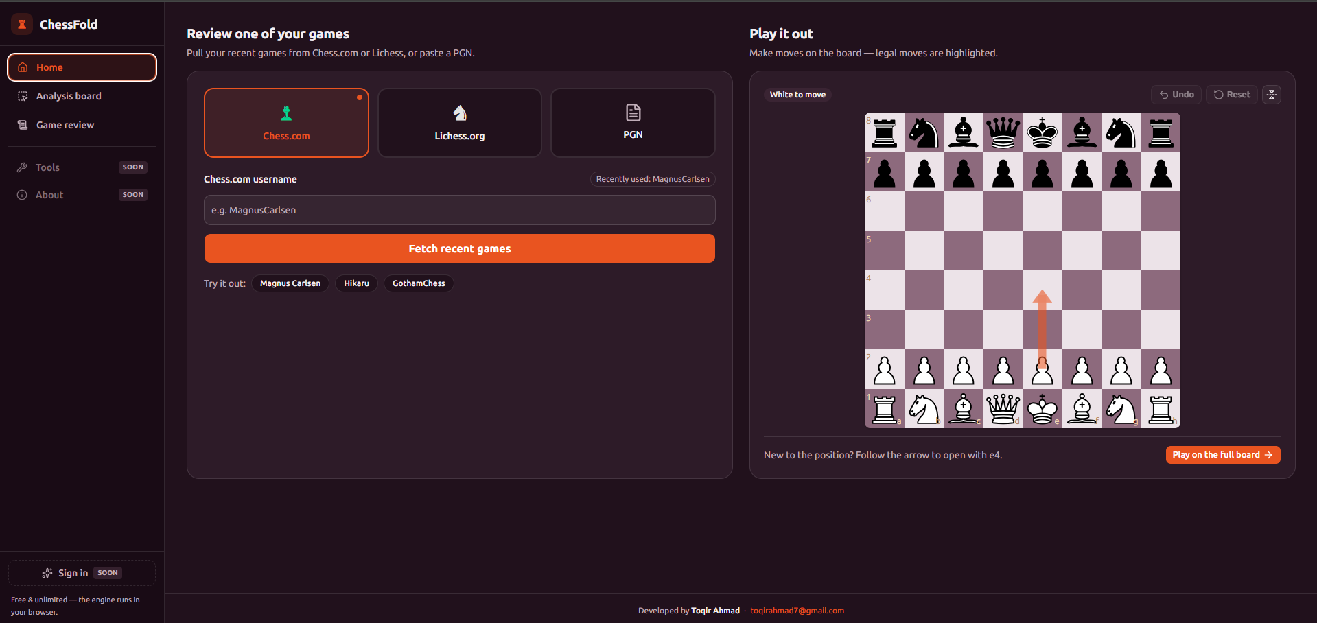 I built a free chess analyzer that runs entirely in your browser