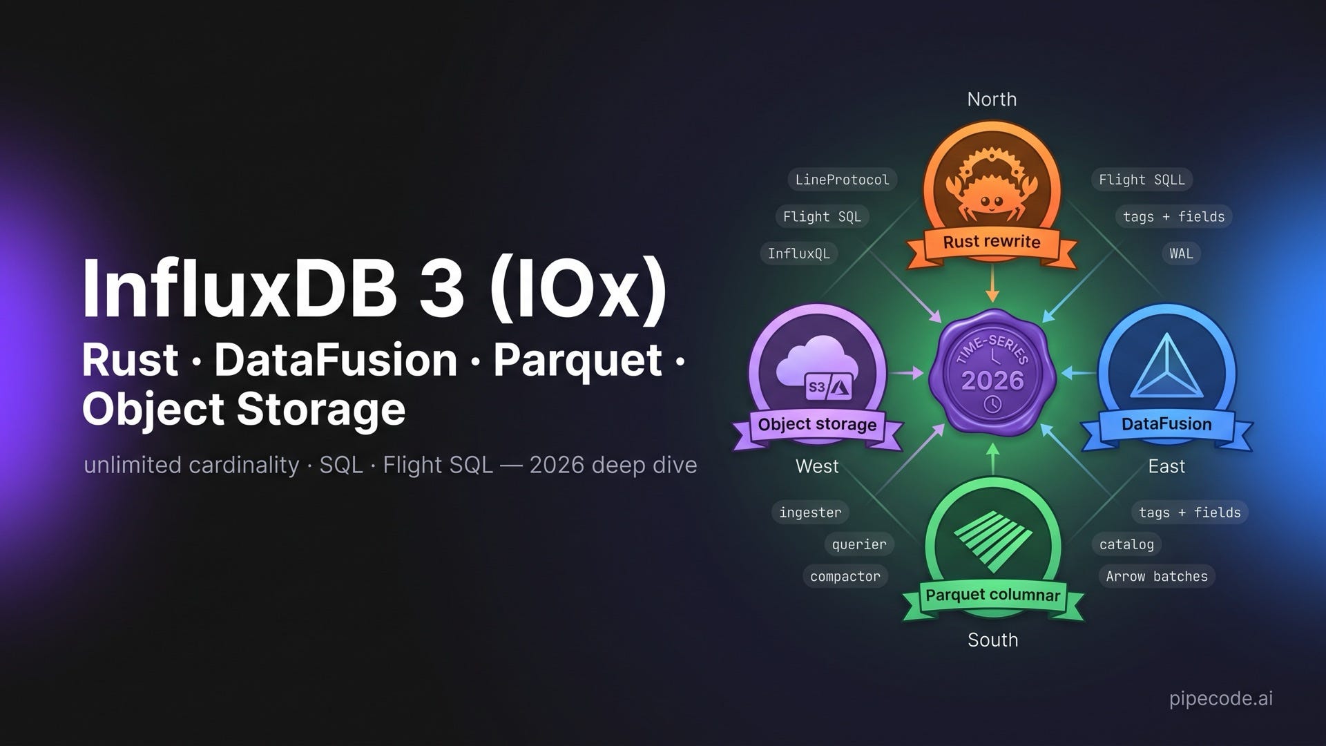 InfluxDB 3 (IOx) Deep Dive: Rust + DataFusion + Parquet + Object Storage