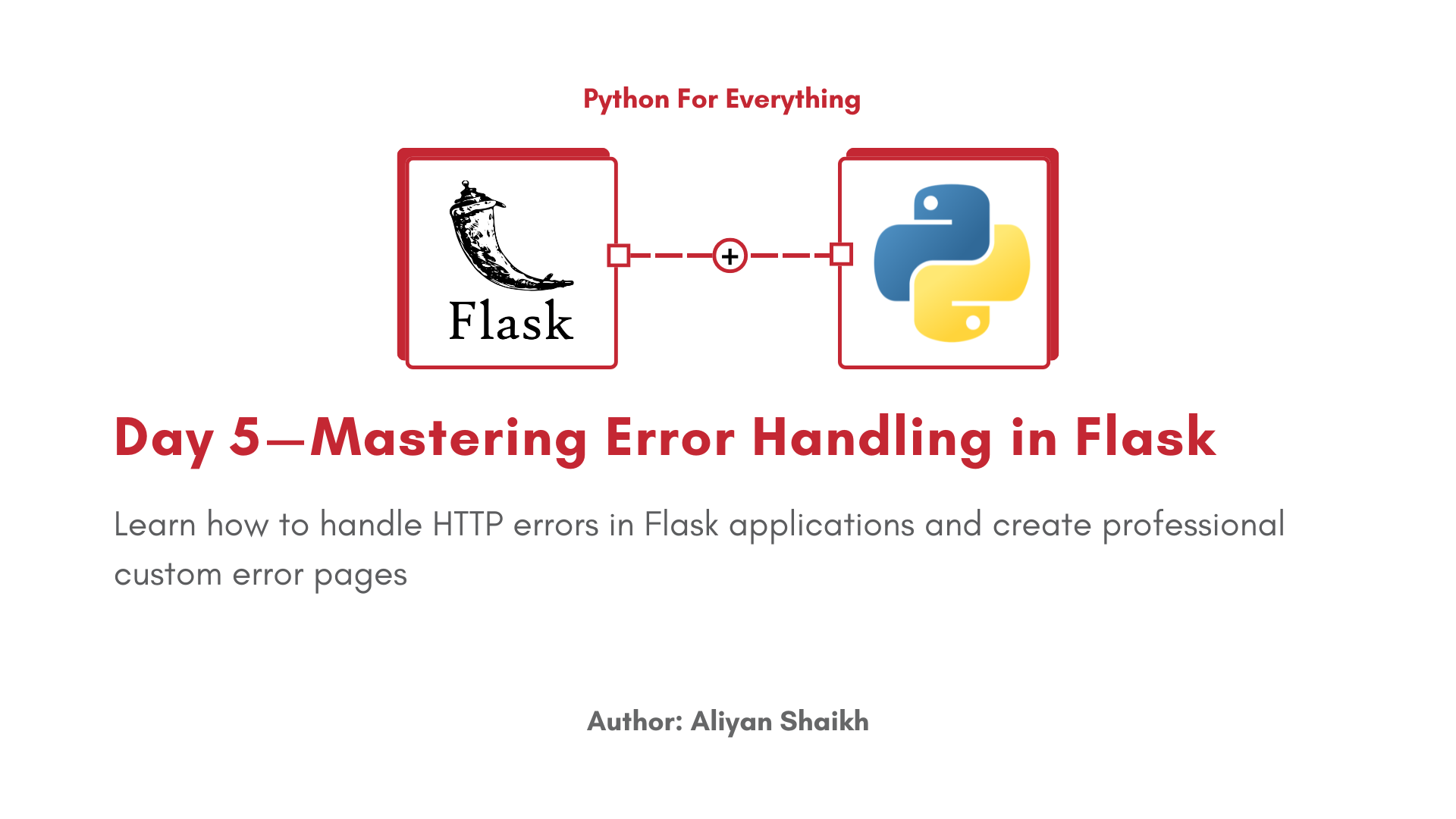 Day 5 — Mastering Error Handling in Flask