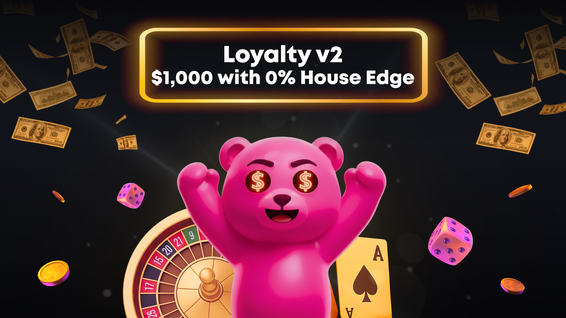 Rakebit Loyalty v2: Play Your First $1,000 with 0% House Edge