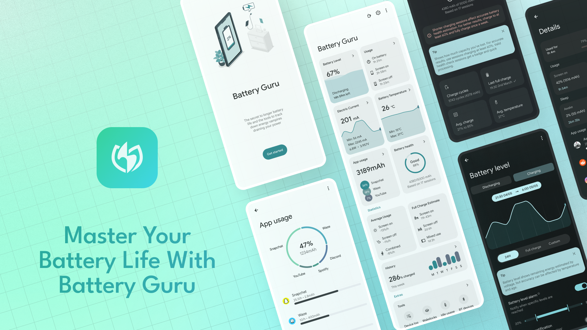 Battery Guru: Battery Health, powerful Android battery info app