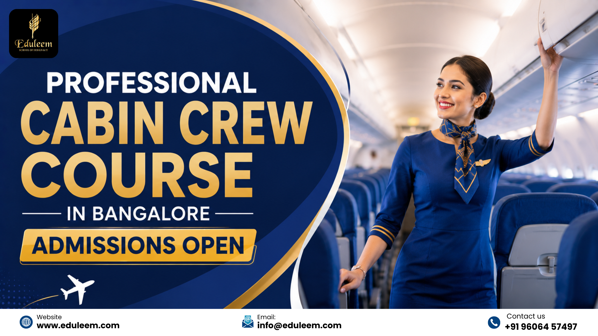 Professional Cabin Crew Course in Bangalore: Admissions Open