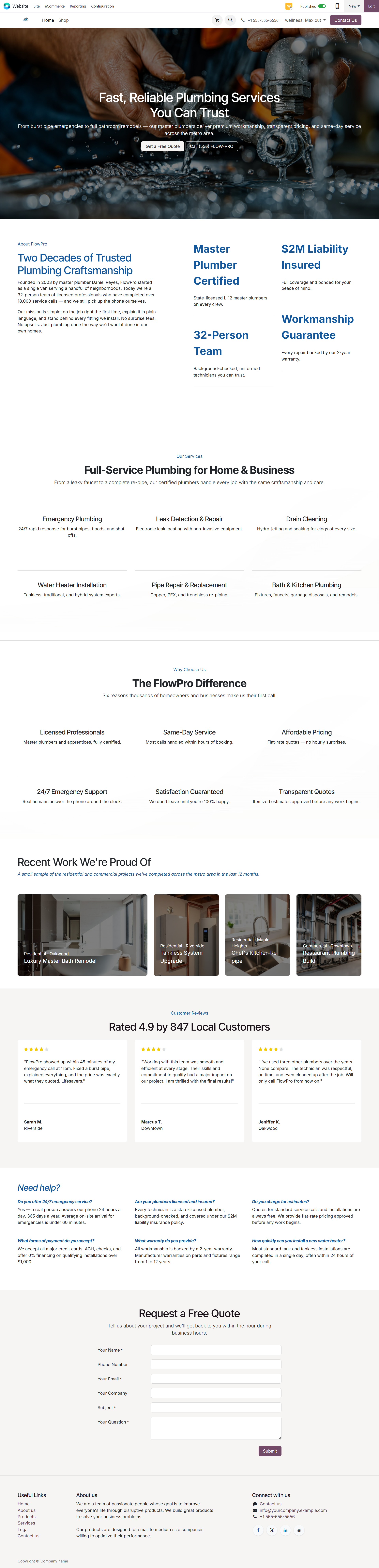 How I Designed a Modern Plumbing Website That Builds Trust and Generates Leads