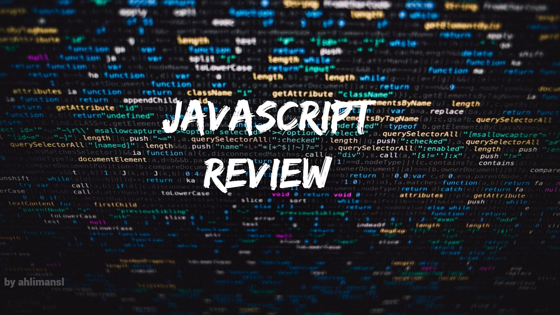 “JavaScript: A Short Review for React”