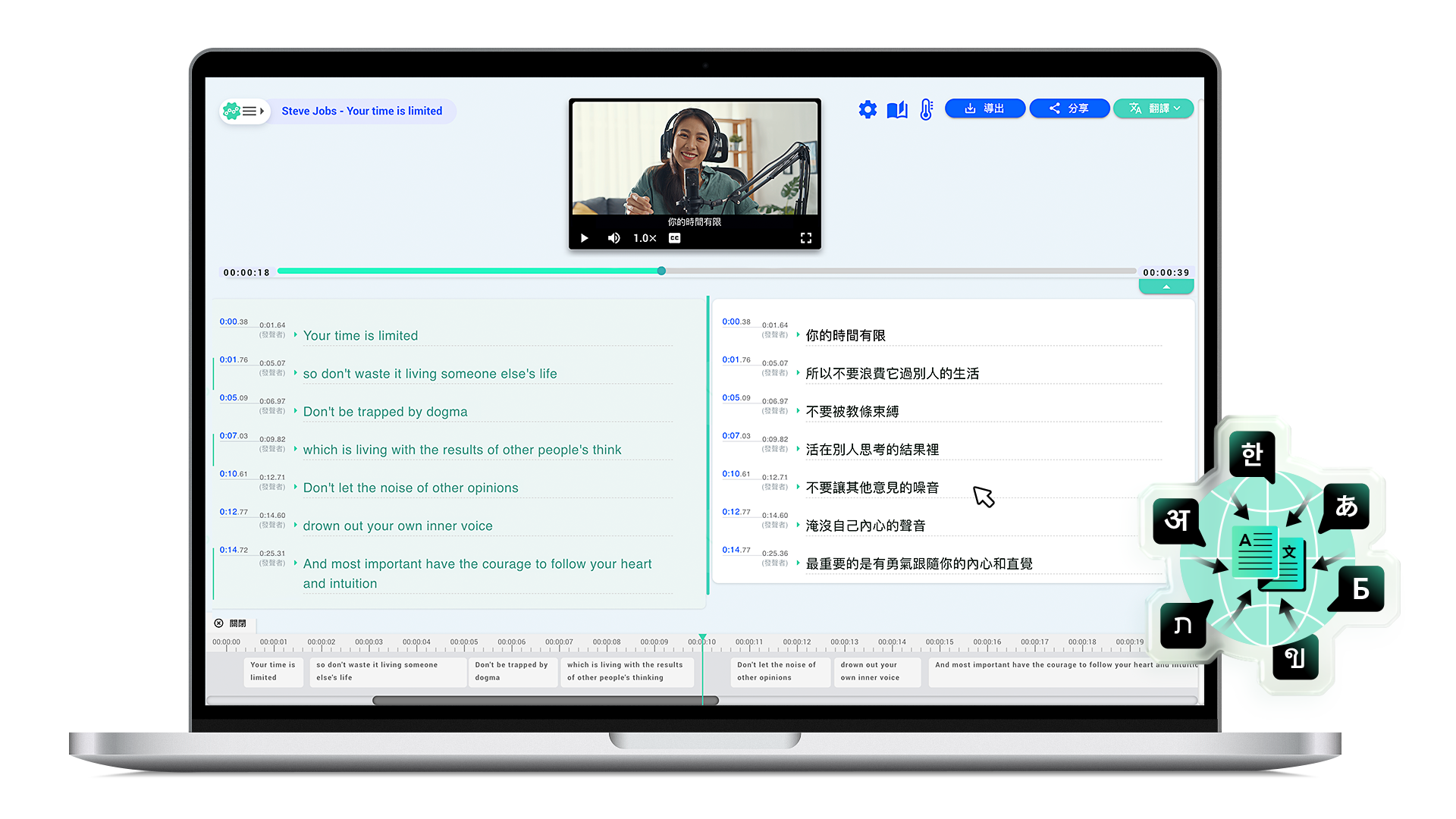 字幕翻譯功能全面升級，解決字幕翻譯痛點