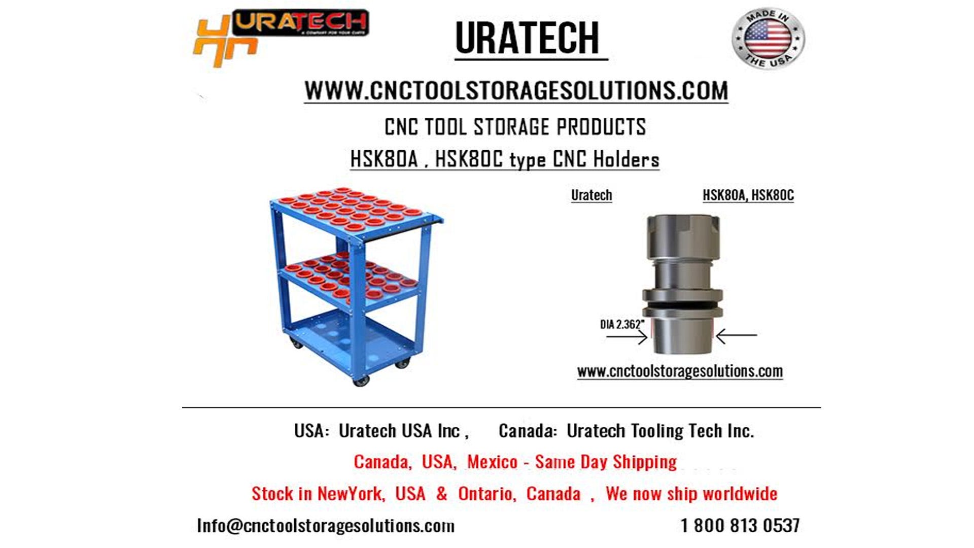 Uratech USA Inc: High-Quality CNC Tool Storage for HSK80A and HSK80C h