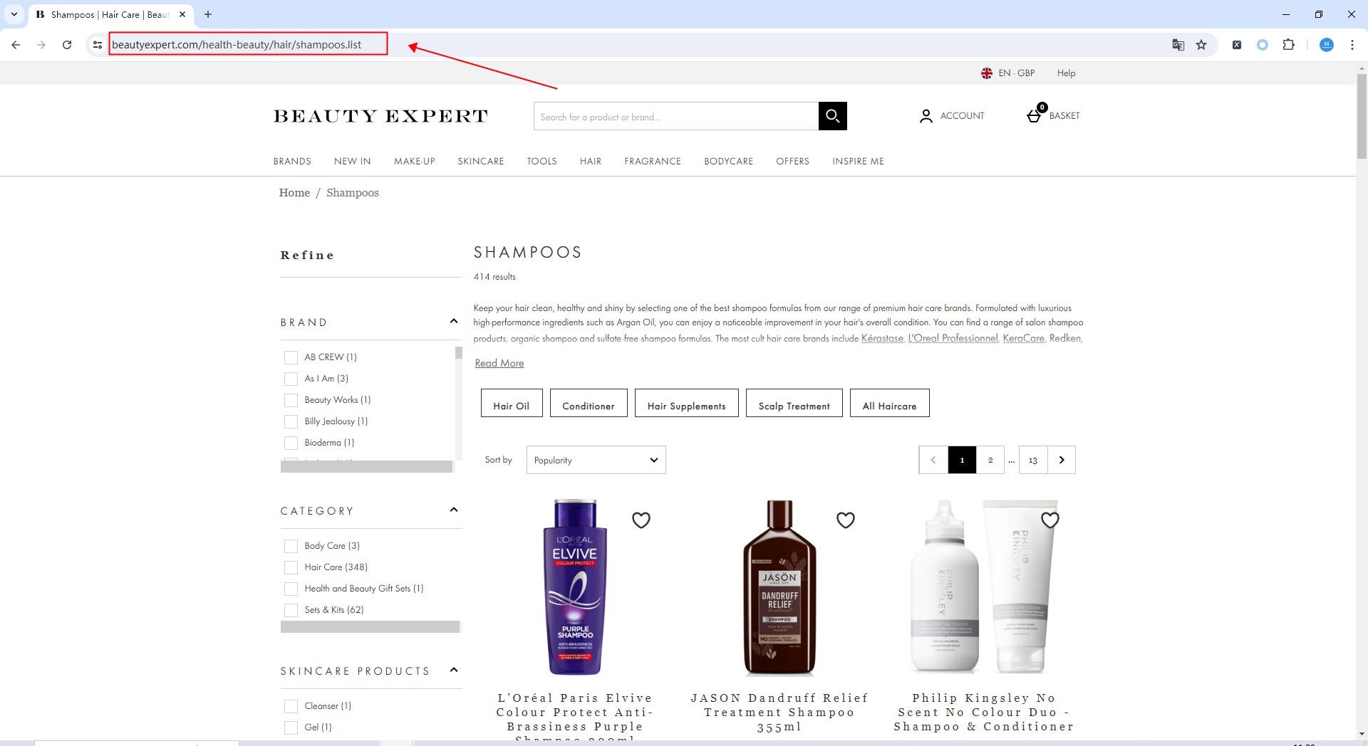 Extracting prices from Beauty Expert using ScrapeStorm