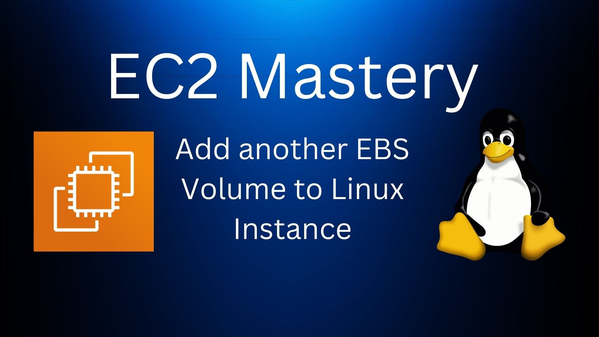 How to add another EBS Volume to a Linux instance – EC2 Mastery